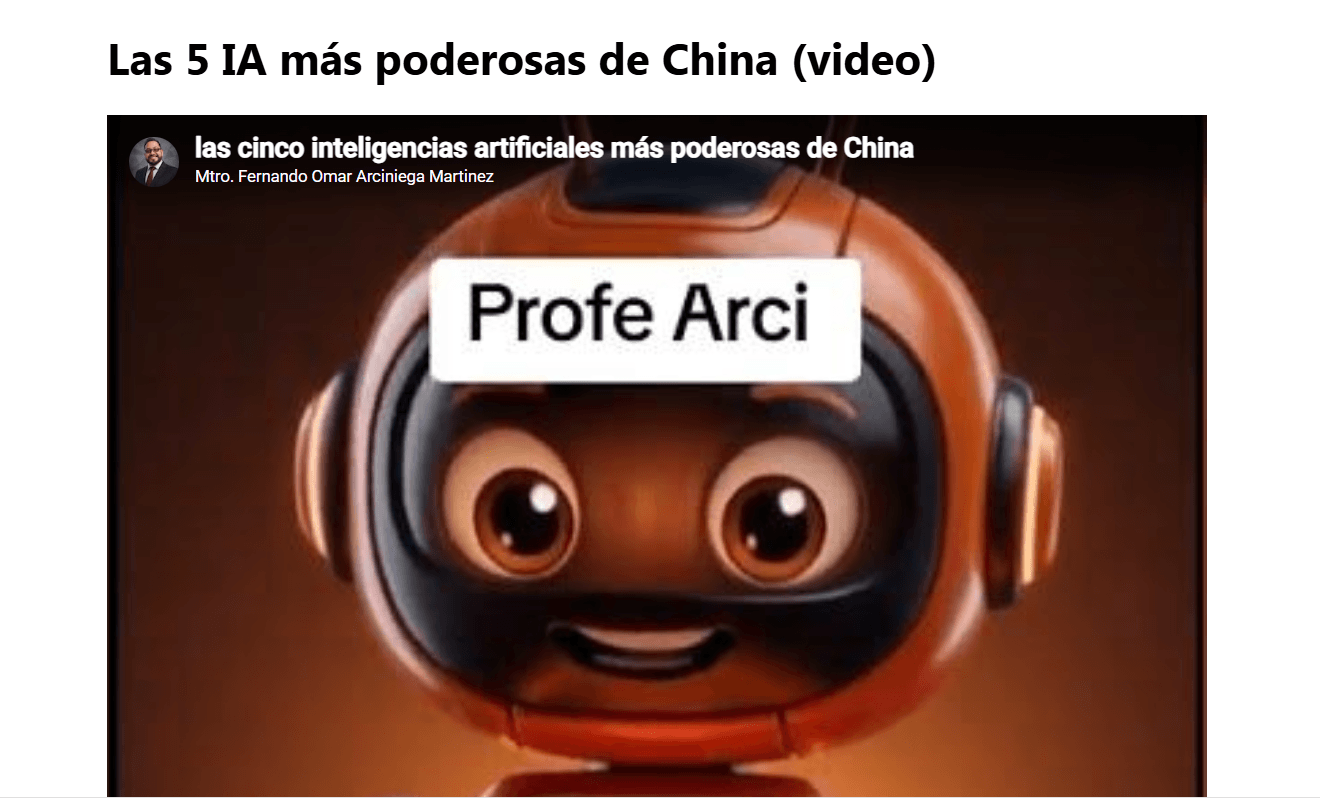 Las 5 IA más poderosas de China (video)