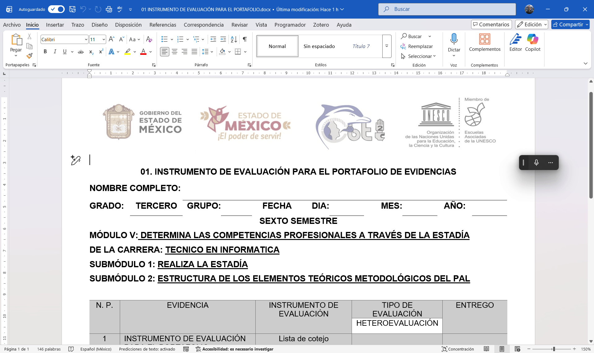 01 INSTRUMENTO DE EVALUACIÓN PARA EL PORTAFOLIO – MODULO 5