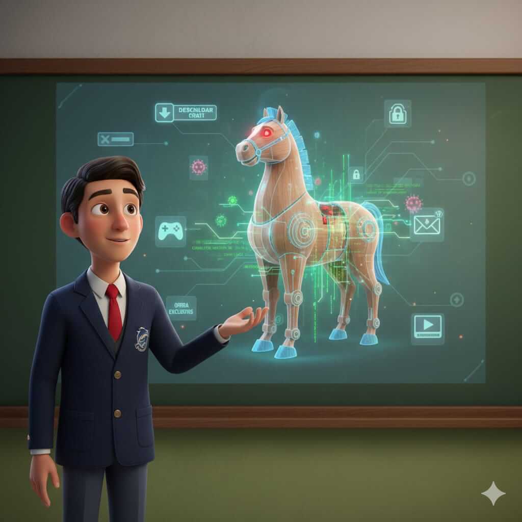 Uno de los engaños más antiguos del mundo digital: el Caballo de Troya.