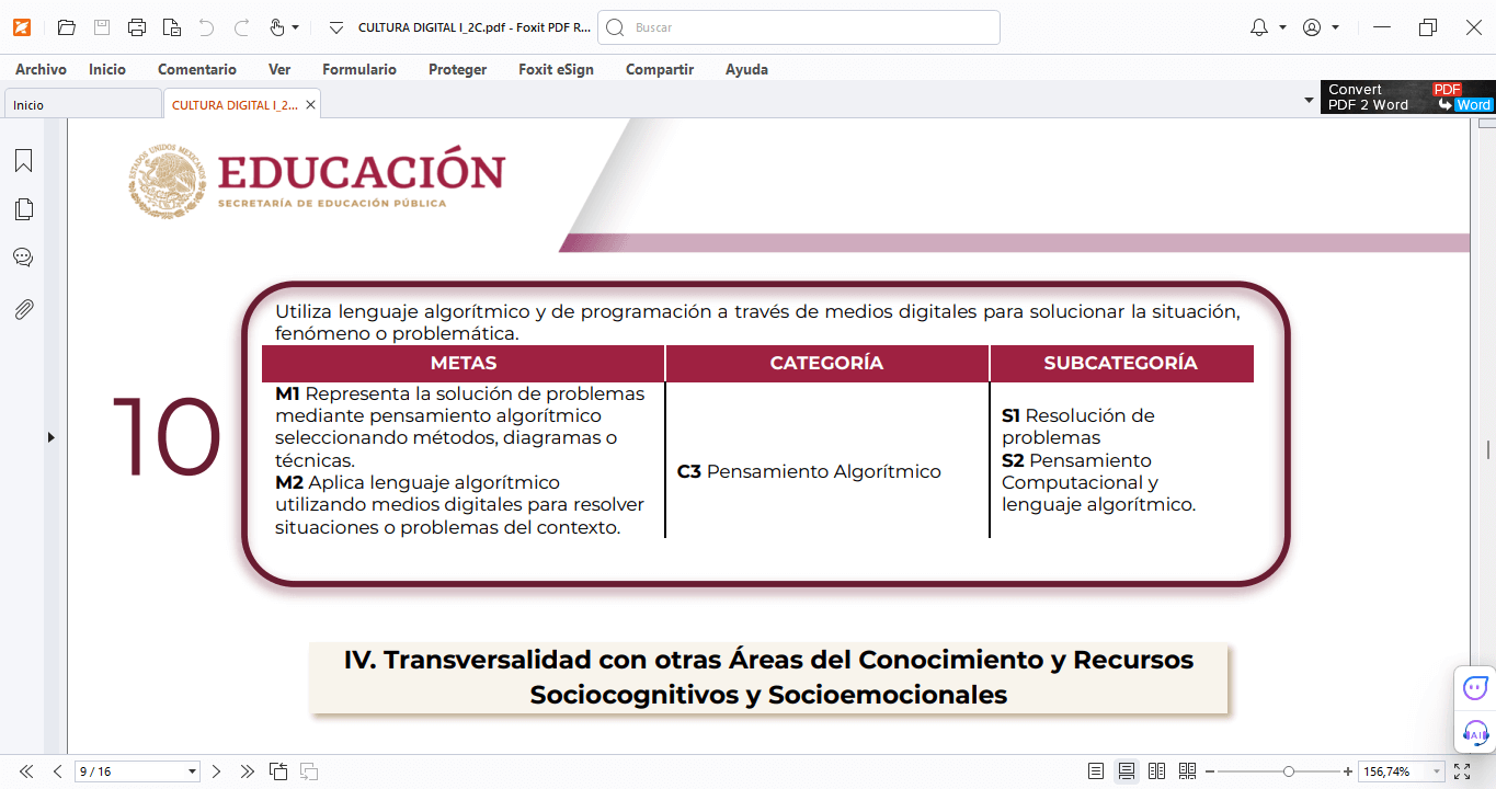 Cultura Digital 1 – Progresión 10 – 2024 2025