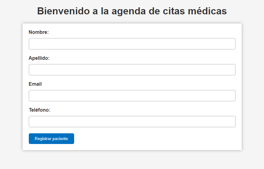Agenda de citas médicas – 2. Crear el formulario de registro del paciente en HTML, CSS y PHP