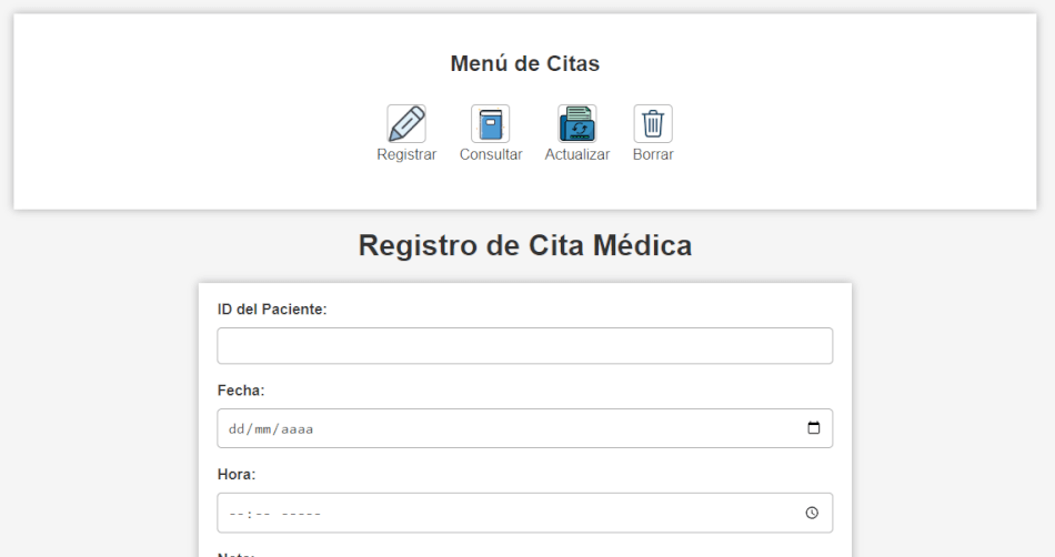Agenda de citas médicas – 3. Crear el formulario y la conexión a la base de datos para agendar Citas