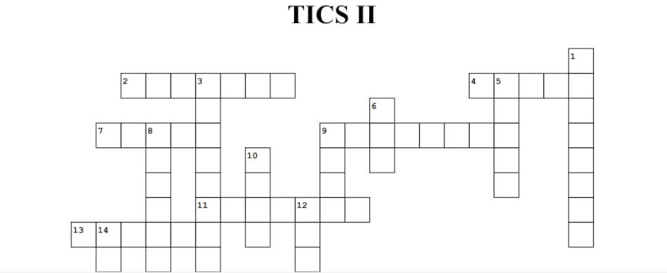 Crucigrama para TICS II (Conceptos de Excel)