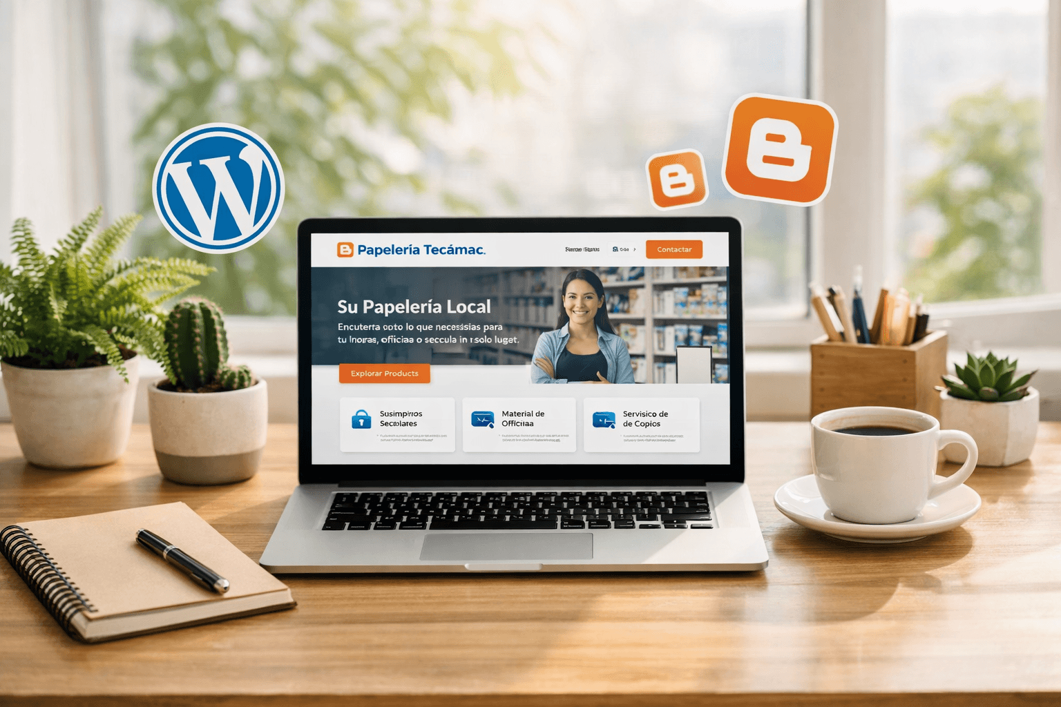 Páginas web (que impliquen un diseño simple, por ejemplo: WordPress, Blogspot, entre otras)